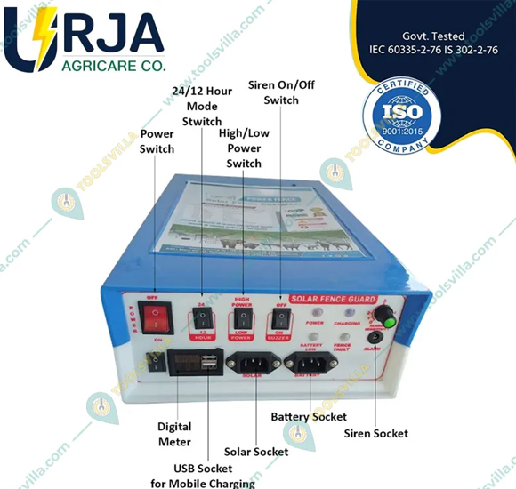 Urja Digital Solar Fence Energizer of Dual Power